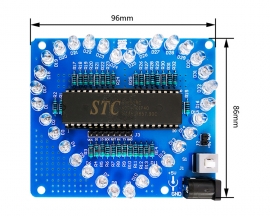 DIY Kit C51 Microcomputer Heart Shaped Colorful LED Flashing Light Electronic Projects Soldering Practice